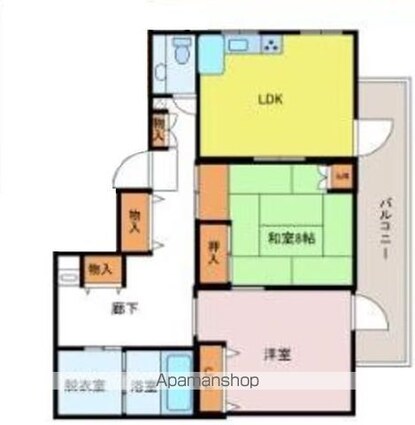 ｌｏｗｅビル（レーヴェビル）[2DK/73.74m2]の間取図
