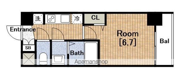 プレサンス谷町九丁目ディセオの間取り写真