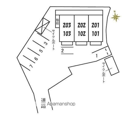 ディアス西宝町[1R/30.24m2]の配置図