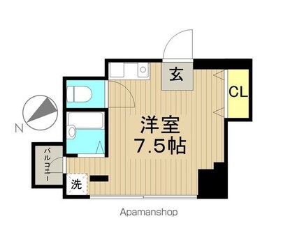 バッカス大林[1R/22.3m2]の間取図