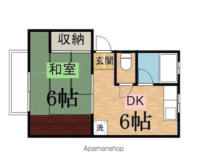 エスポワールゆとり[1DK/28.41m2]の間取図