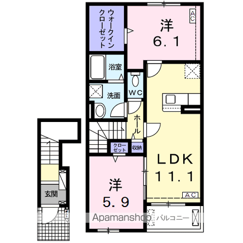アムールFの間取り写真