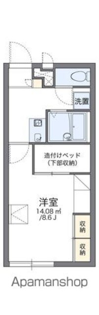 レオパレス大塚山[1K/23.18m2]の間取図
