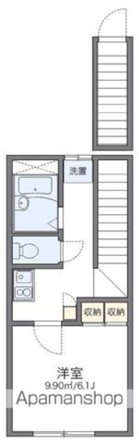 レオパレス中原[1K/27.55m2]の間取図