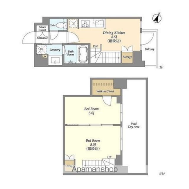 ベルファース駒沢三丁目[2DK/50.26m2]の間取図