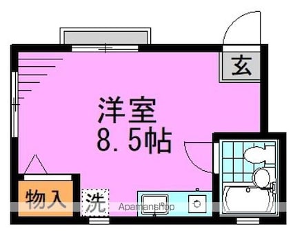 東京都杉並区和田１丁目[1R/21.79m2]の間取図