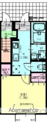 岩手県盛岡市高松２丁目[1K/26.98m2]の間取図