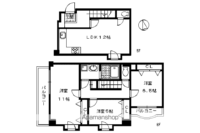 レヴィア北白川の間取り写真