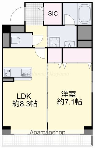 ハートフル医大西の間取り写真