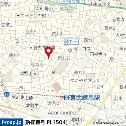 東京都板橋区徳丸３丁目[1K/18.72m2]の周辺