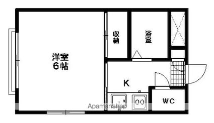 サンハイツ大江田[1K/18m2]の間取図