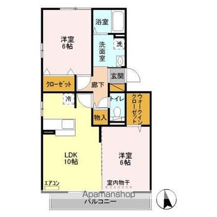 第７シーダーハウス[2LDK/53.79m2]の間取図