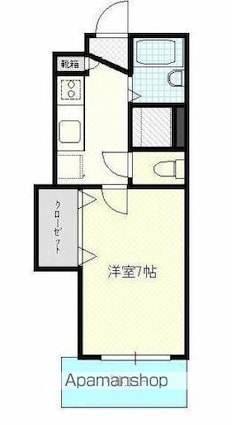 ＢＩＧＢＡＮ[1K/25.12m2]の間取図