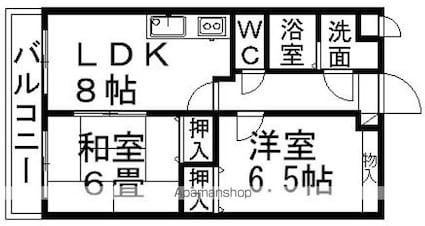 エスプレンド和泉[2DK/51.87m2]の間取図