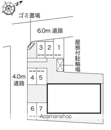 レオネクストジョリーメゾン[1K/23.61m2]の配置図