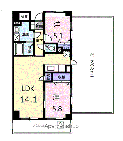 パーシモンフィールドの間取り