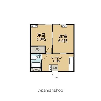 コーポシャルマン[2K/32.29m2]の間取図