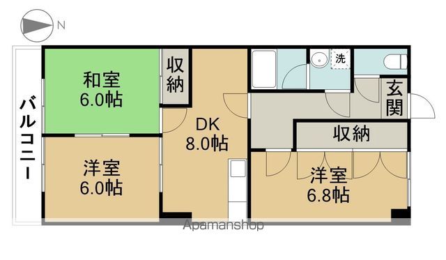 メゾン花咲の間取り写真