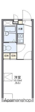 レオパレスＪＰ[1K/19.87m2]の間取図
