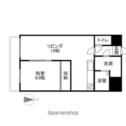 アーク上前津ビル[1LDK/43.03m2]の間取図