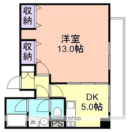 和歌山県和歌山市十番丁[1DK/43.3m2]の間取図