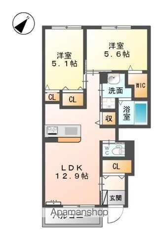 山椿 Bの間取り写真