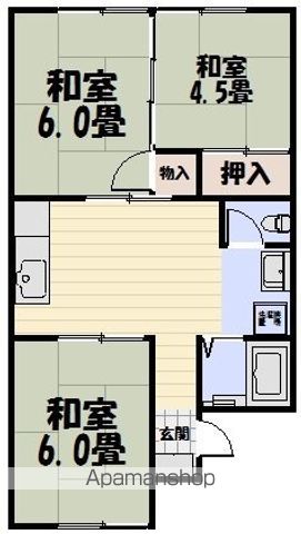 コーポ田原Cの間取り写真
