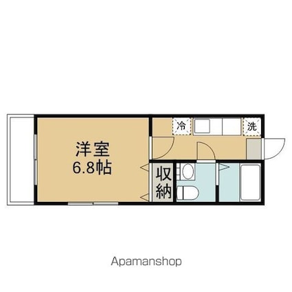 グレース大和[1K/22.57m2]の間取図