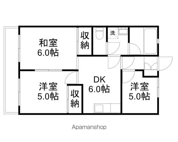 成広京町マンションの間取り写真