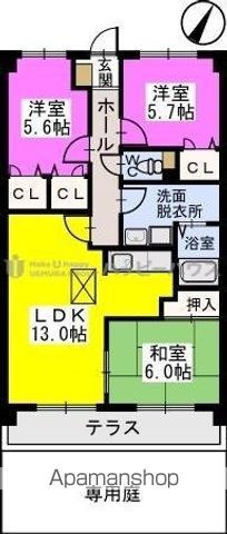プレステージ塔原の間取り写真