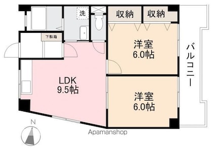 バディーズハウス[2LDK/47.61m2]の間取図