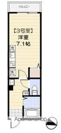 東京都練馬区石神井台７丁目[1R/20.37m2]の間取図