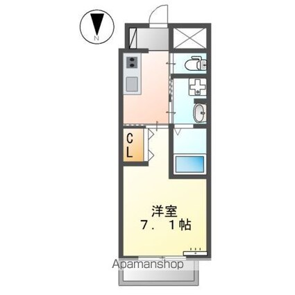 愛知県名古屋市千種区茶屋坂通２丁目[1R/27.88m2]の間取図
