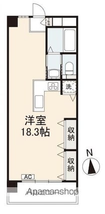 アルファライフ瓦町北７０３号[1R/40.06m2]の間取図