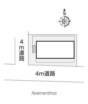 レオパレス横田[1K/16.56m2]の配置図