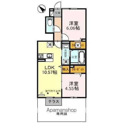 Ｄーｒｏｏｍ　Ｂｒｌｌｉａｎｔ　（ディールームブリリアント）[2LDK/50.39m2]の間取図