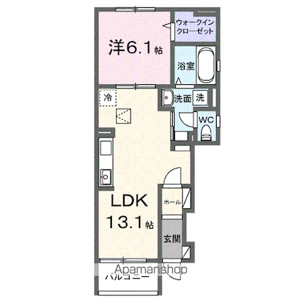 ＧＲＥＥＮＡＷＡＹⅡ[1LDK/46.88m2]の間取図