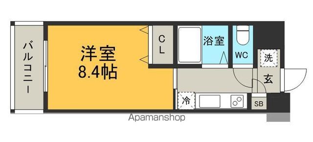 福岡市博多区元町のマンションの間取り