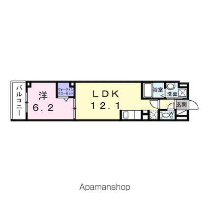ＣＲＥＶＡＮＣＥ亀戸[1LDK/42.58m2]の間取図