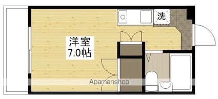 アンシャンテ住吉[1K/24.8m2]の間取図