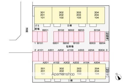 ニューエルディム裕Ⅱ[2LDK/66.27m2]の配置図