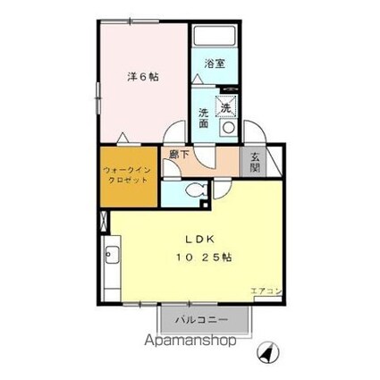 エバードリーム[1LDK/40.43m2]の間取図