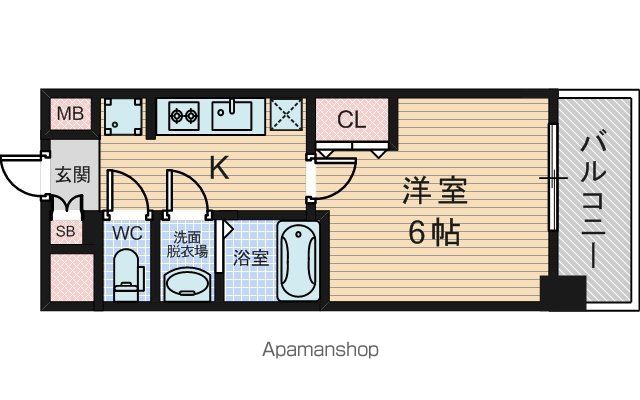 プランドール新北野の間取り写真
