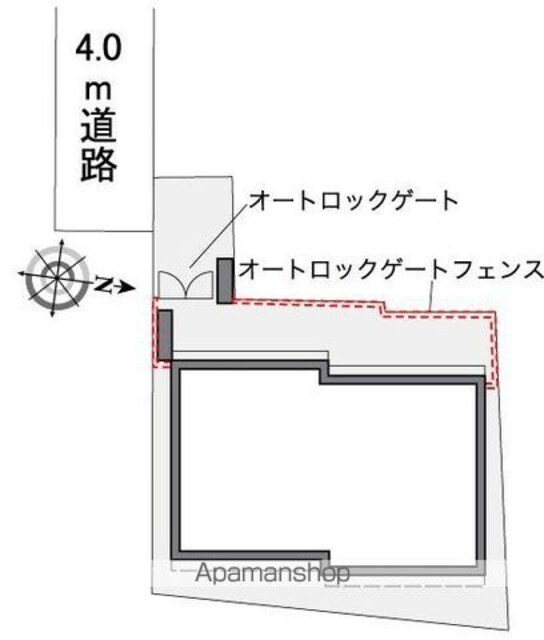 レオパレス代田橋[1K/23.61m2]の配置図