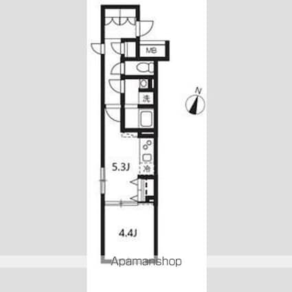 エルファーロ中野富士見町[1DK/29.21m2]の間取図