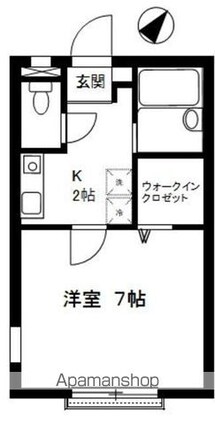 シャルマン[1K/23.18m2]の間取図