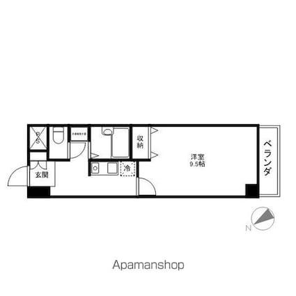 滋賀県彦根市長曽根南町[1K/31m2]の間取図