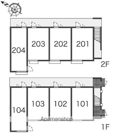 東京都杉並区方南１丁目[1K/19.87m2]の配置図