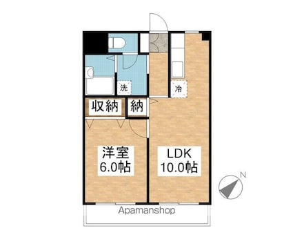 パークサイドＡ[1LDK/39.67m2]の間取図