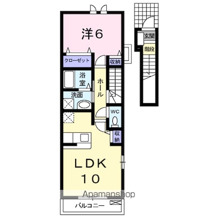 新潟県上越市栄町２丁目[1LDK/42.71m2]の間取図